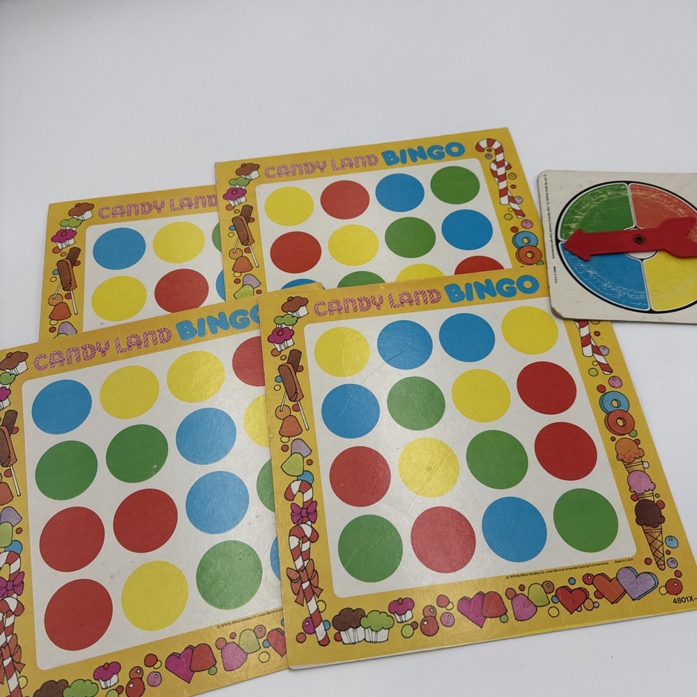 Candy Land Bingo 1978 Boards And Spinner